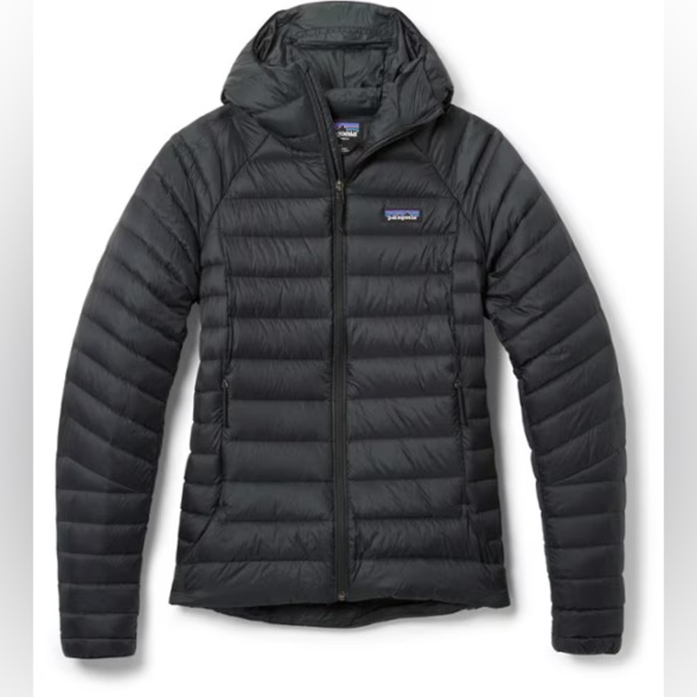 Patagonia Black Hooded Puffer Down Jacket